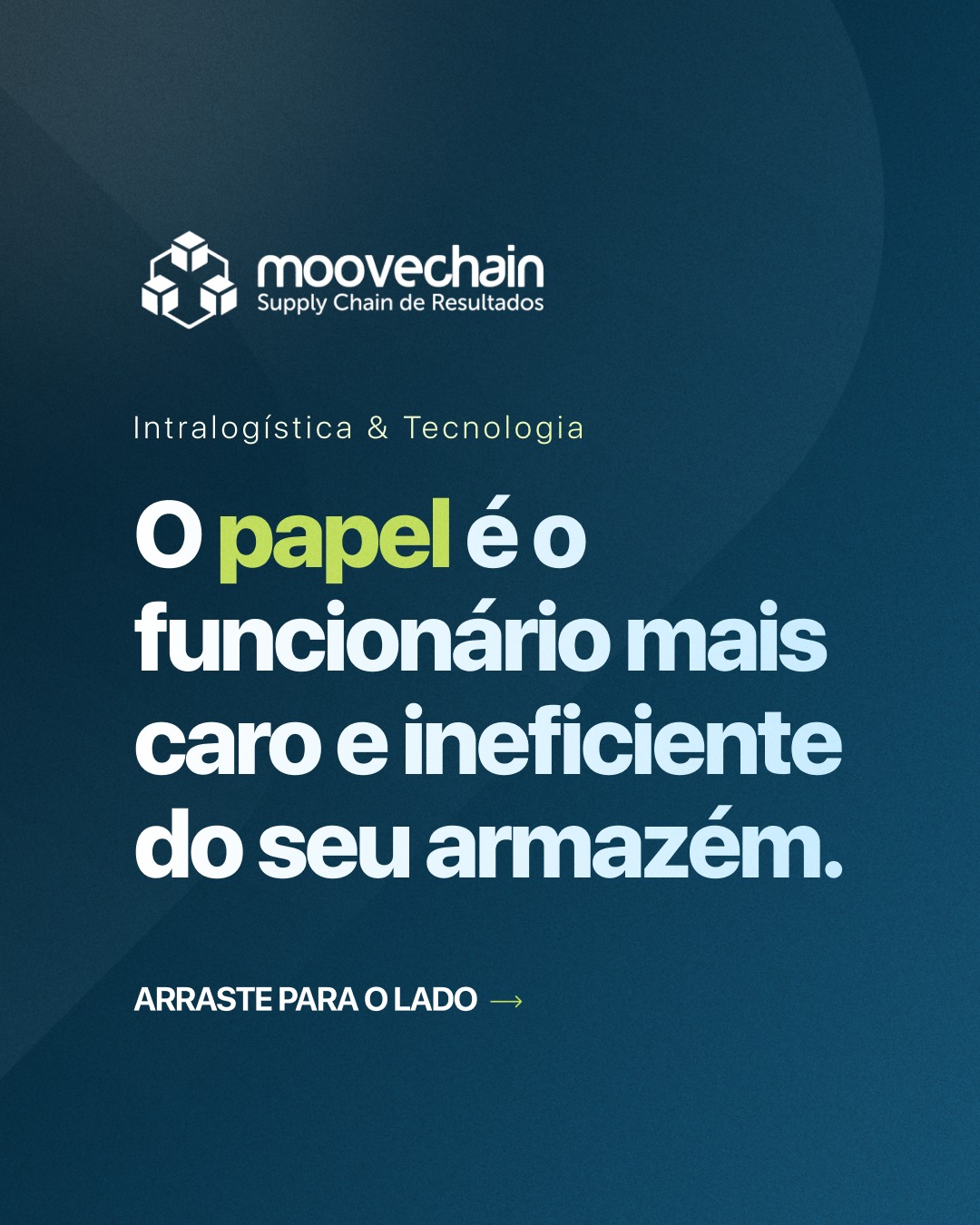 O papel é o gargalo mais silencioso da sua operação.
Pranchetas perdidas, caligrafias ilegíveis e redigitação no fim do turno. Se a sua intralogística ainda depende de anotações manuais, você está pagando caro pela lentidão.
A tecnologia (WMS e coletores de dados) devolve as mãos do operador para a carga e traz a informação para o tempo real, eliminando a ambiguidade.
Mãos ocupadas com papel não movimentam caixa. Entenda como digitalizar seu processo. 📲
#WMS #Intralogistica #TecnologiaLogistica #Inovacao #MooveChain